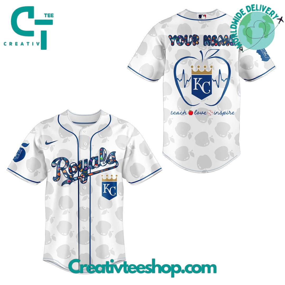 Kansas City Royals X Teacher Appreciation Personalized Baseball Jersey - Image 2