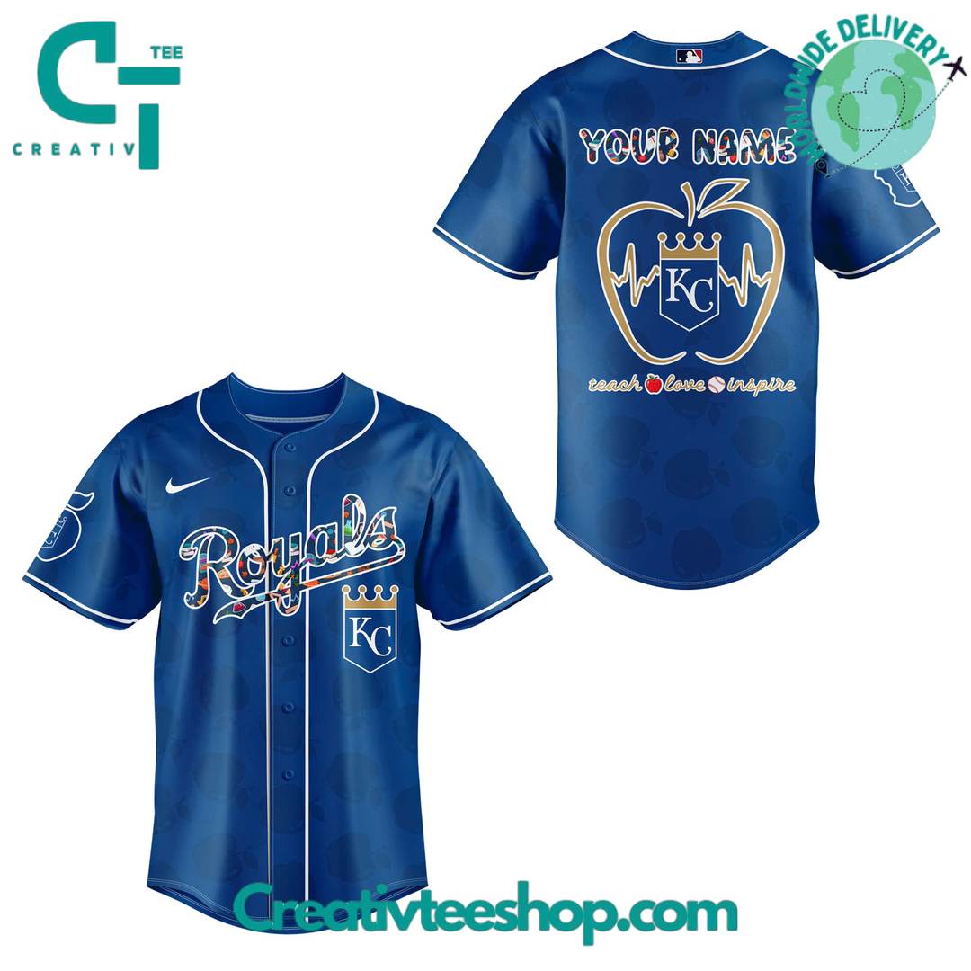 Kansas City Royals X Teacher Appreciation Personalized Baseball Jersey - Image 4