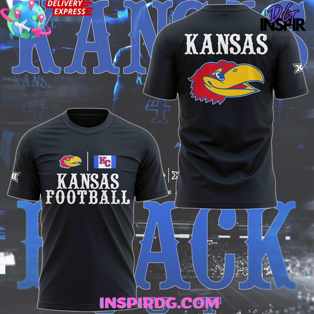 Kansas Jayhawks Football 2024 Black T-Shirt