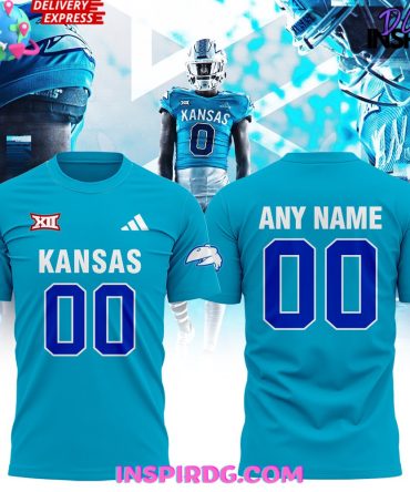 Kansas Jayhawks Football Big Xii Blue T-Shirt