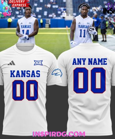 Kansas Jayhawks Football Big Xii White T-Shirt