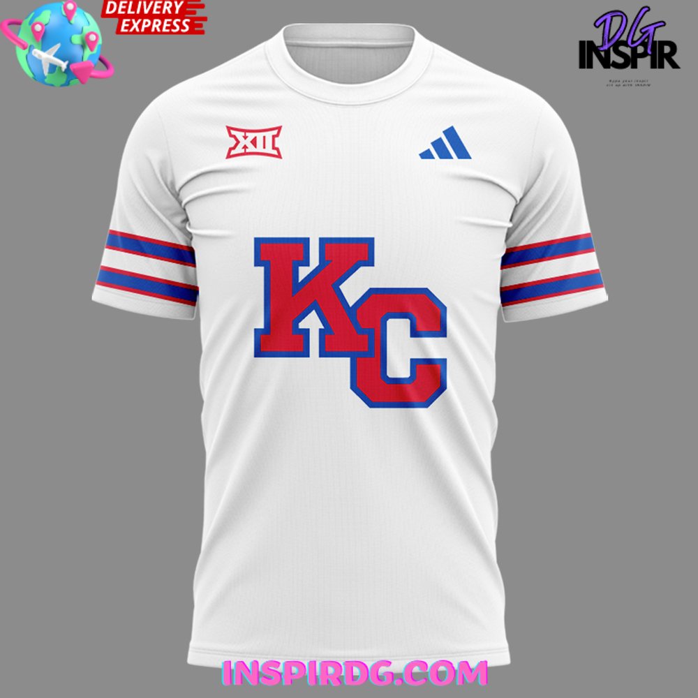 Kansas Jayhawks Football Kc 2024 White T-Shirt - Image 2