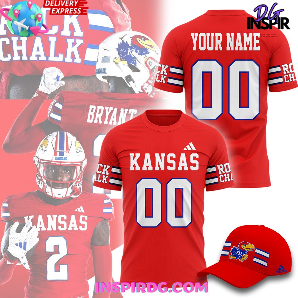 Kansas Jayhawks Rock Chalk Football 2024 T-Shirt