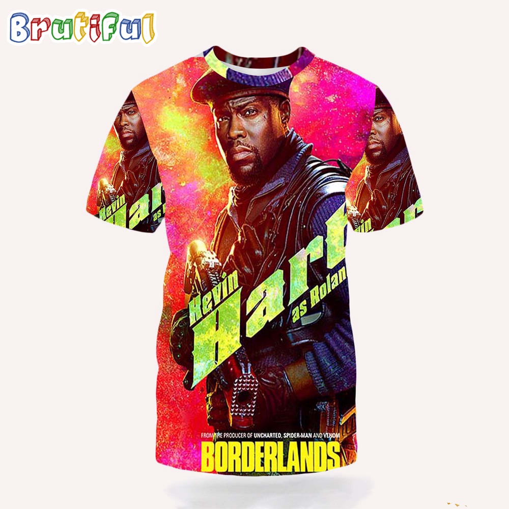 Kevin Hart As Roland In Borderlands Official Poster 3D T Shirt
