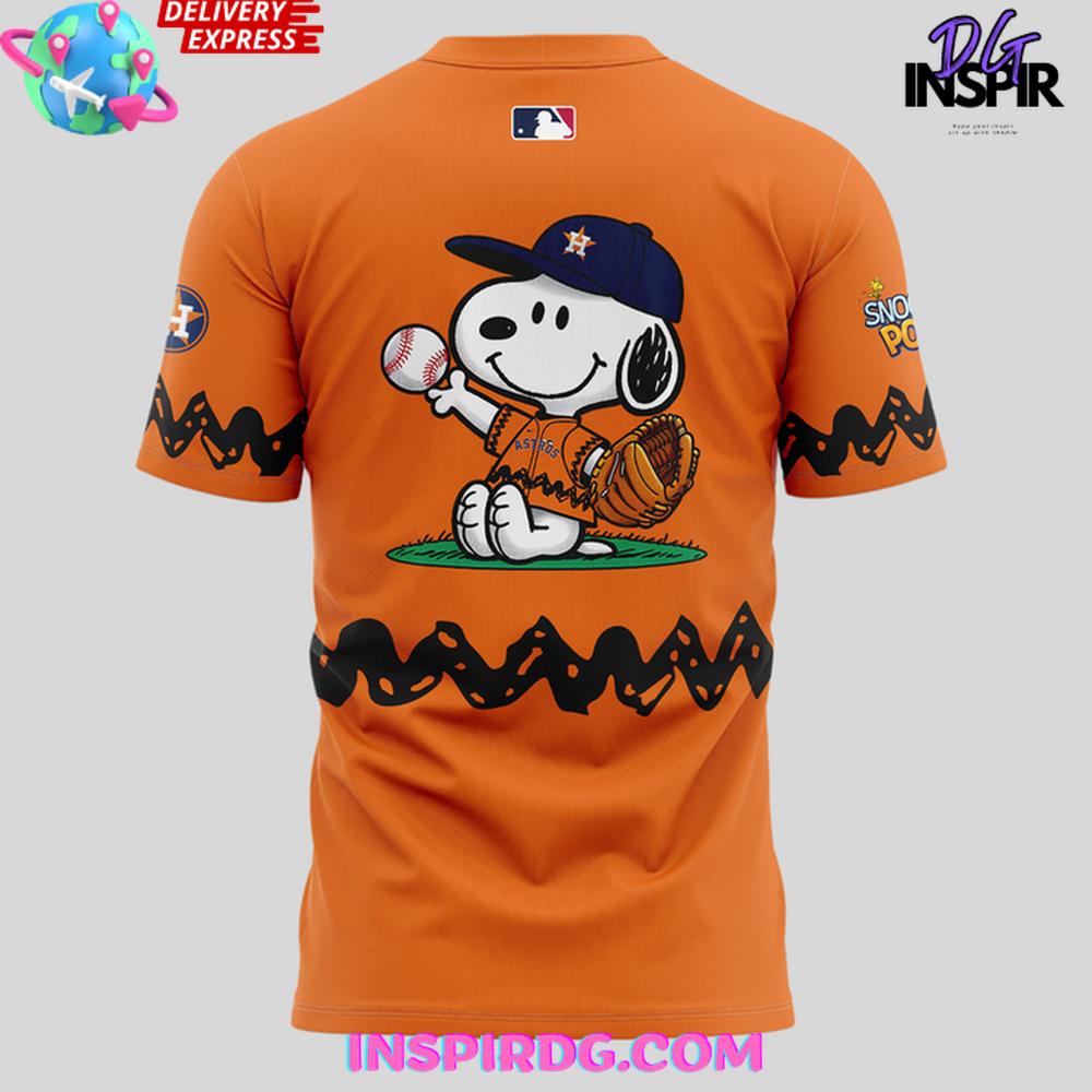 Houston Astros X 75Th Anniversary Of Peanuts Collection Shirt - Image 6
