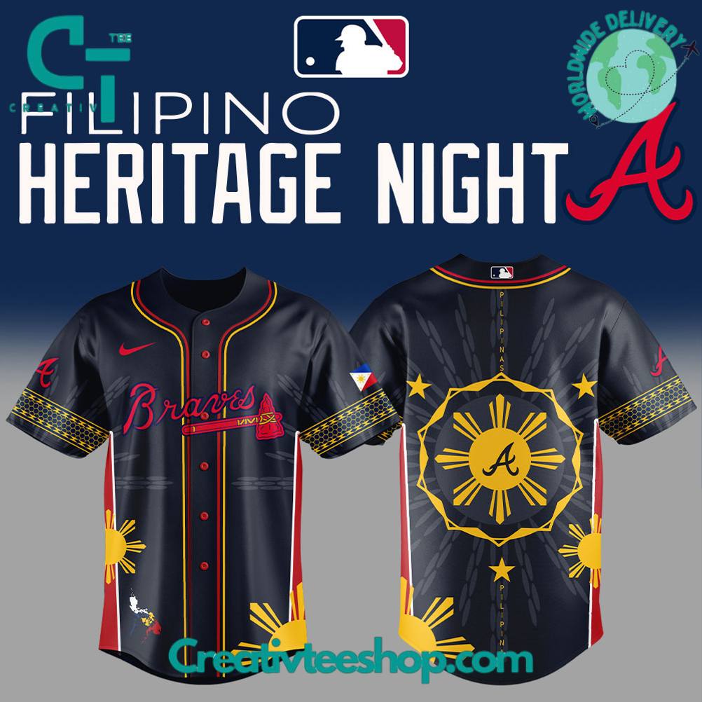 Atlanta Braves Filipino Heritage Night Special Baseball Jersey