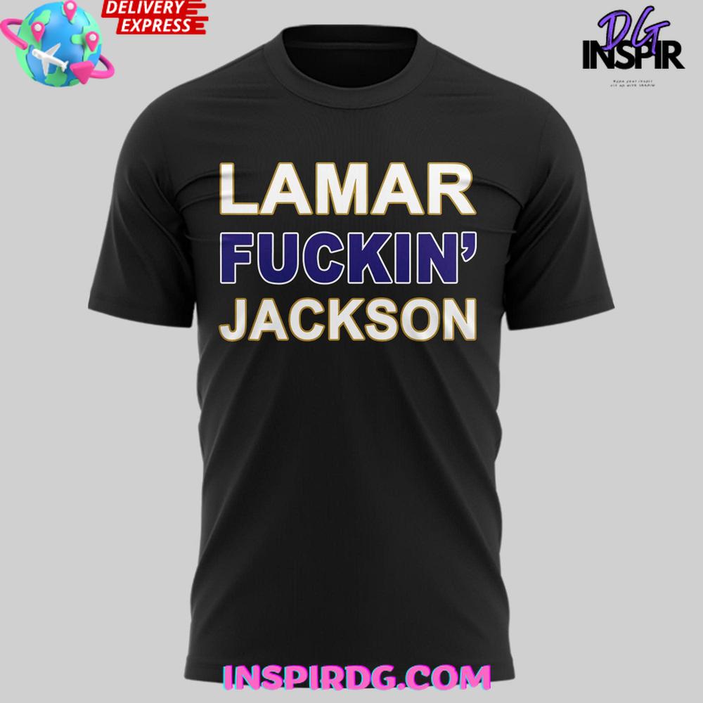 Lamar Fuckin’ Jackson Baltimore Ravens Special Edition T-Shirt - Image 2