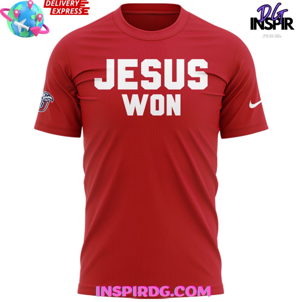 Liberty Flames Football Jesus Won T-Shirt - Image 2