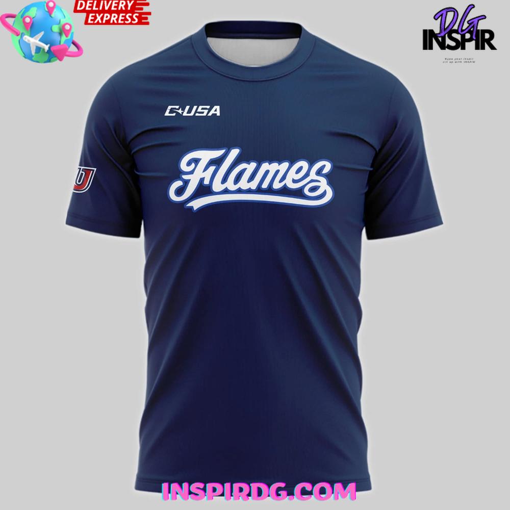 Liberty Flames Football Navy Uniform T-Shirt - Image 2