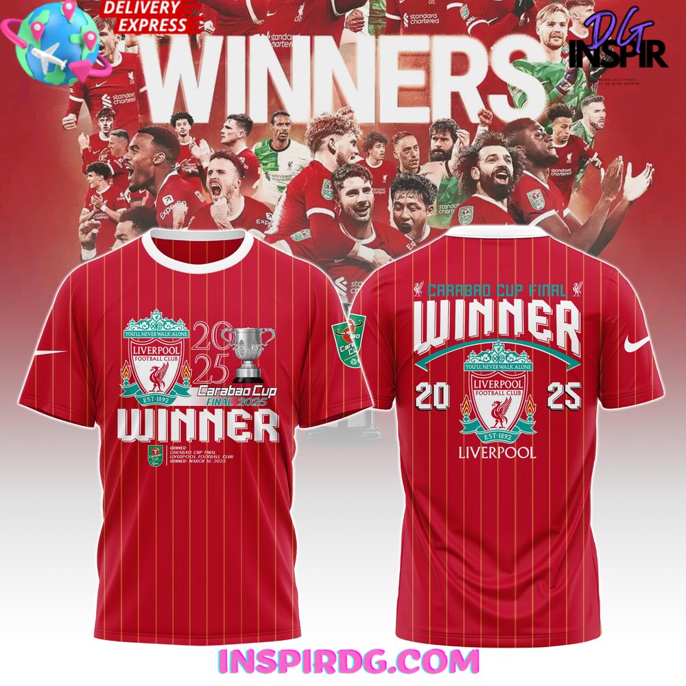 Liverpool Fc 2025 Carabao Cup Champions T-Shirt