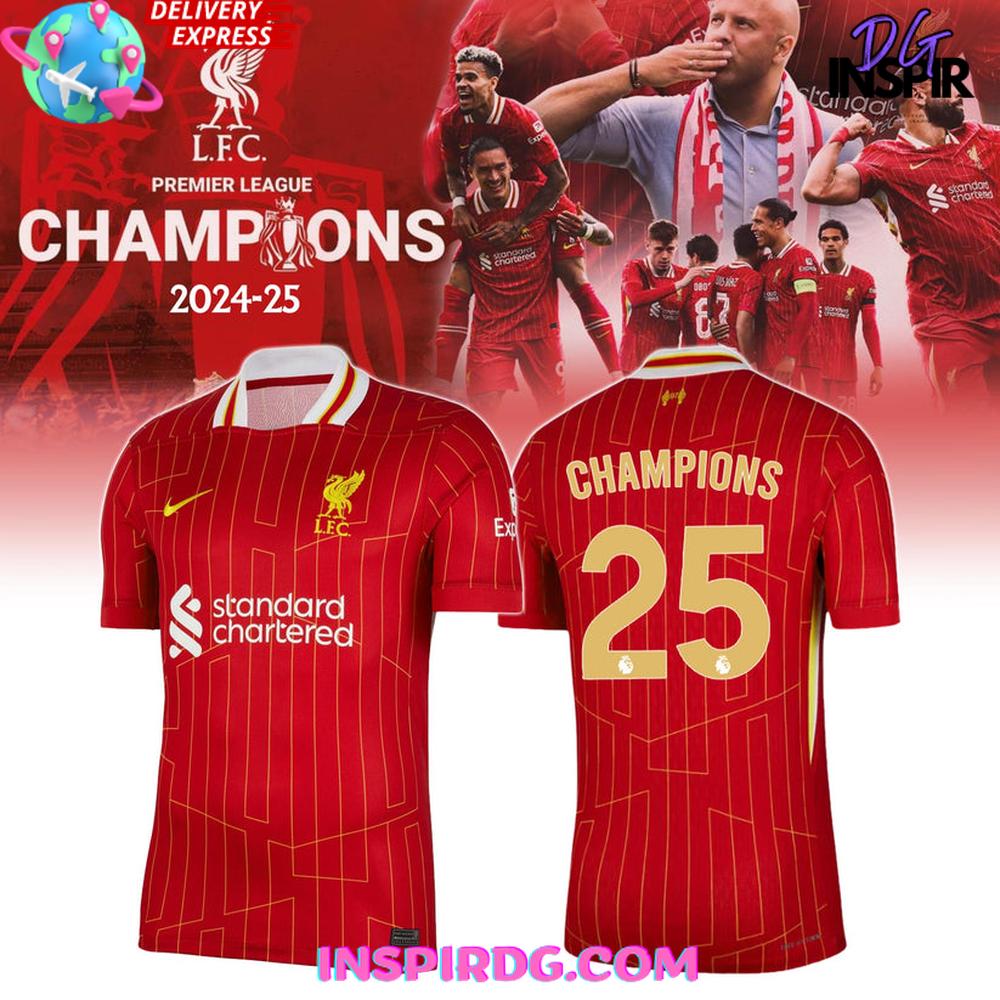 Liverpool Fc 2025 Premier League Champions Jersey
