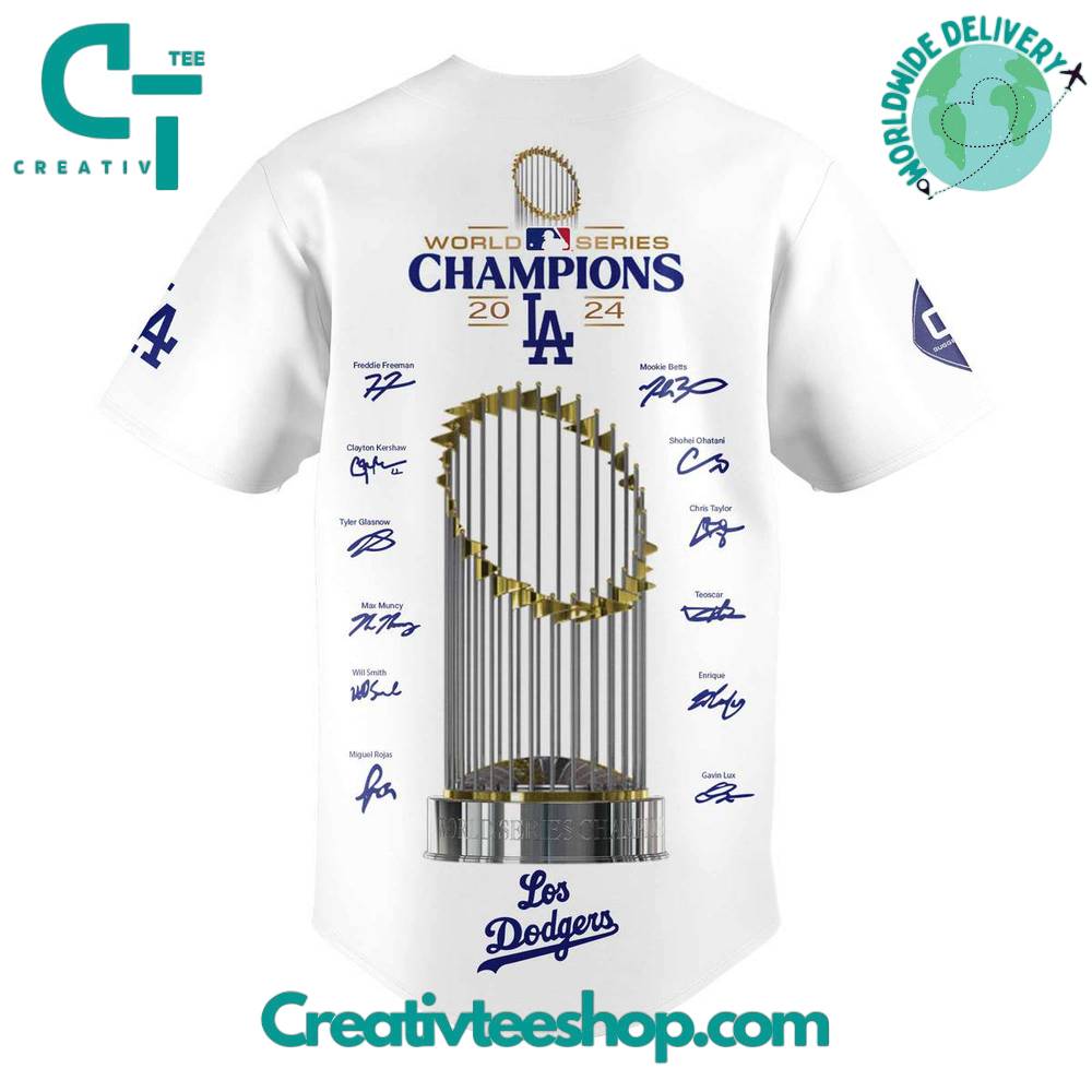 Los Angeles Dodgers 2024 World Series Champions Limited Edition Baseball Jersey - Image 3