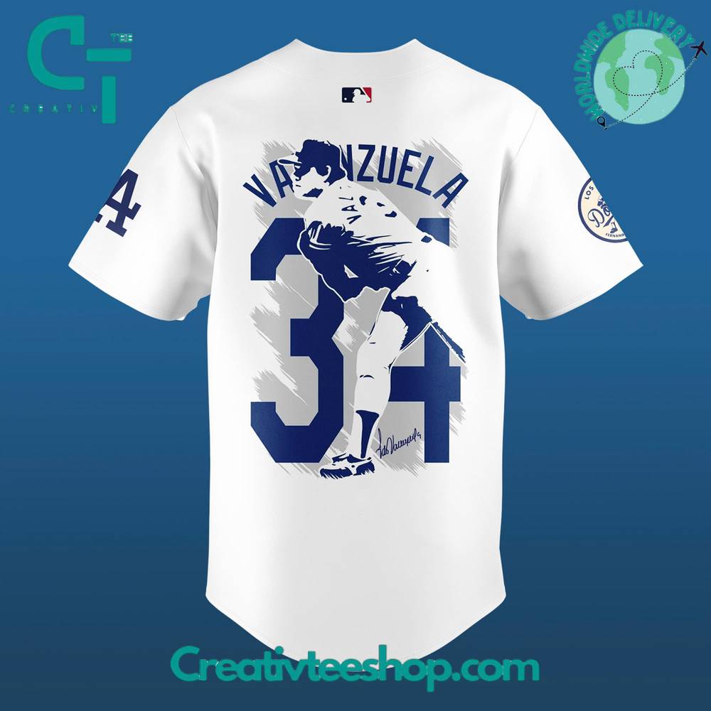 Los Angeles Dodgers Fernando Valenzuela Forever 34 Baseball Jersey - Image 3