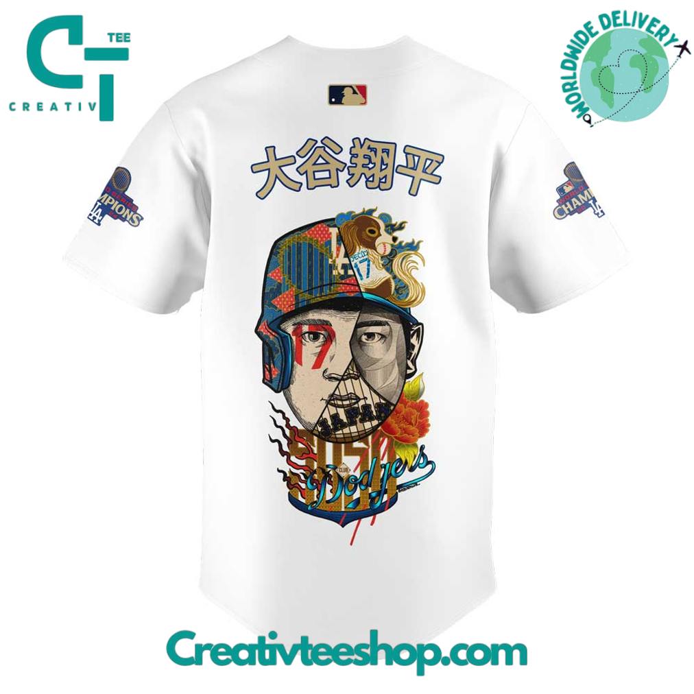 Los Angeles Dodgers Gold Collection Uniform Shohei Ohtani Special White Baseball Jersey - Image 3