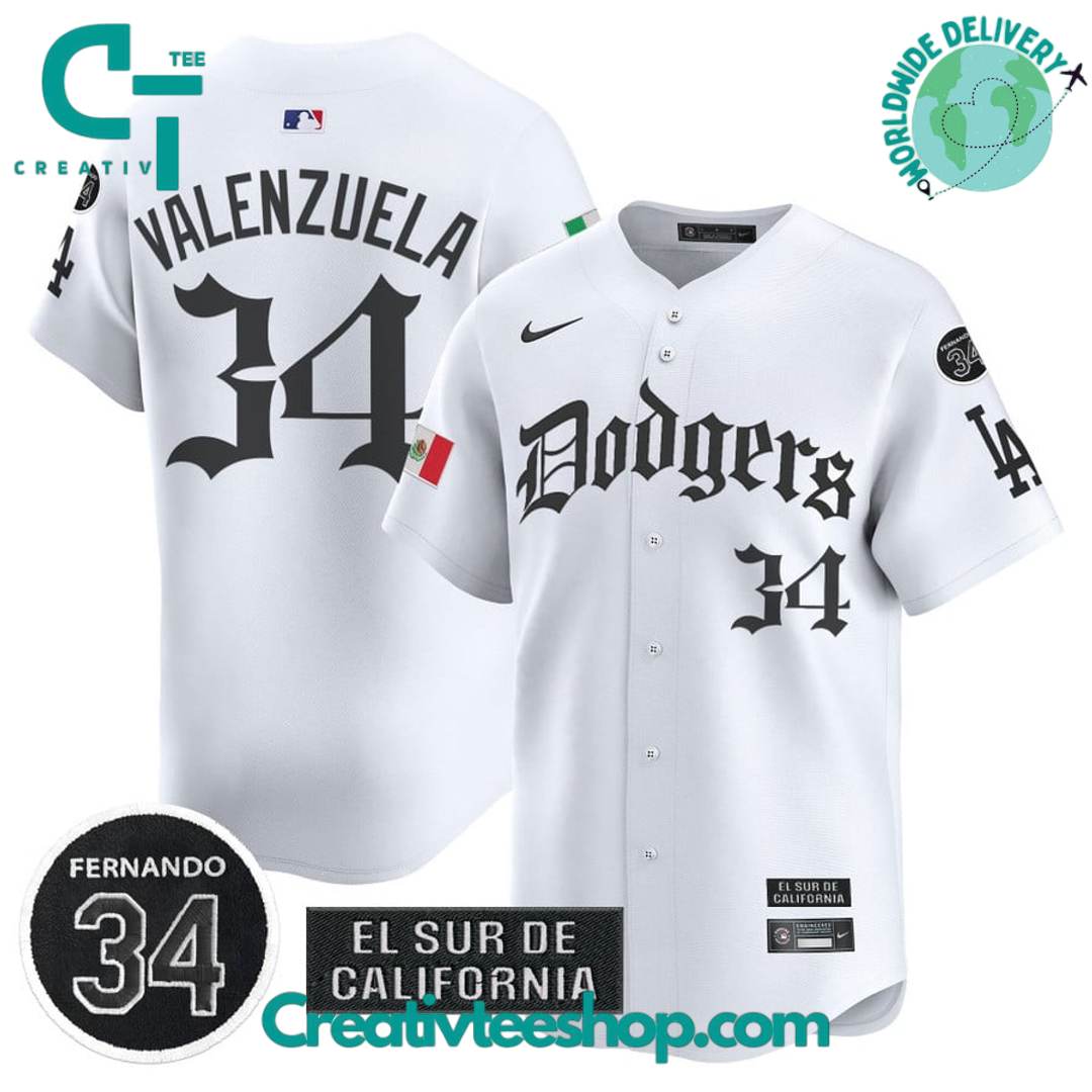 Los Angeles Dodgers Mexico 2025 Gothic Style Baseball Jersey - Image 2