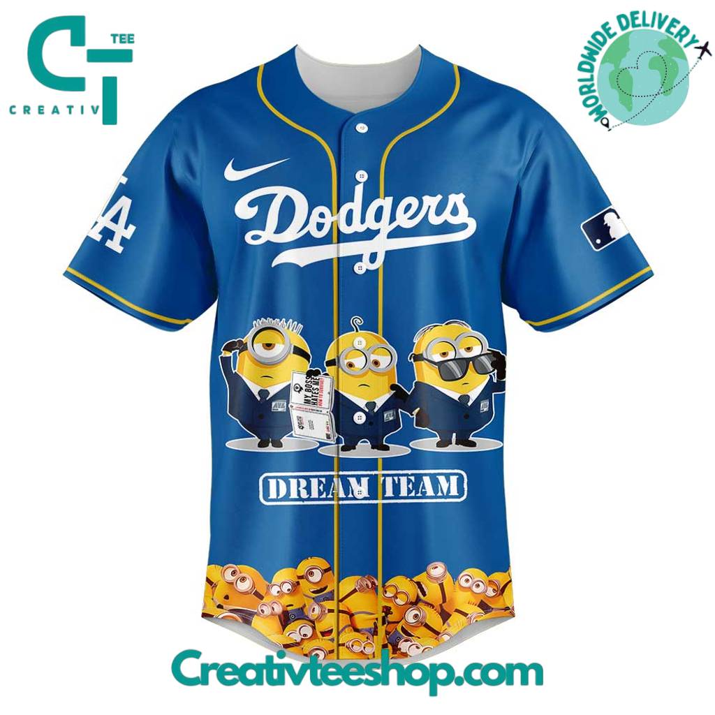 Los Angeles Dodgers Minions Dream Team Special Baseball Jersey - Image 2