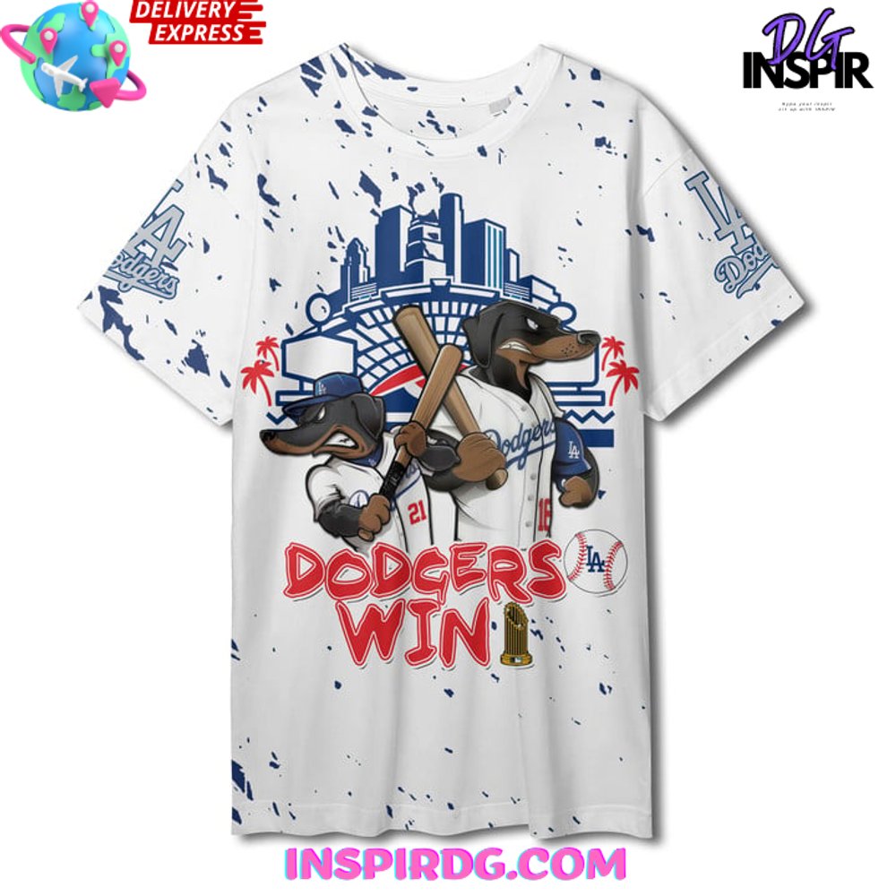 Los Angeles Dodgers Win Premium T-Shirt - Image 3