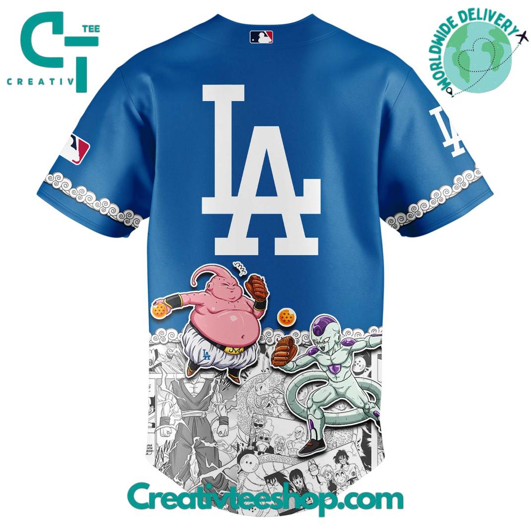 Los Angeles Dodgers X Dragon Ball Special Edition Baseball Jersey - Image 3