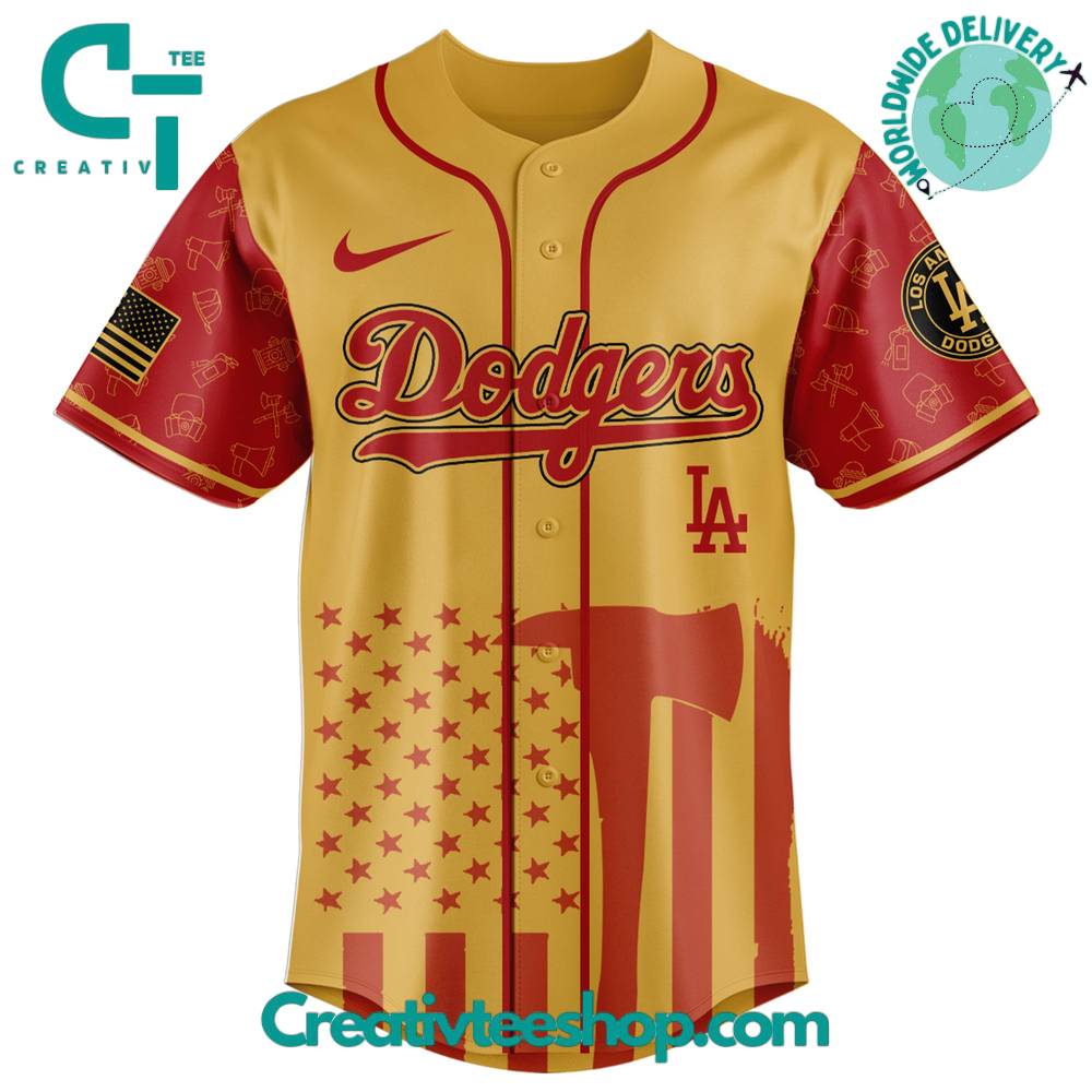Los Angeles Dodgers X Firefighter Appreciation Night 2025 Special Baseball Jersey - Image 2