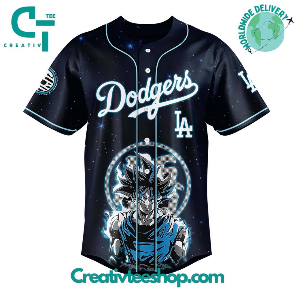 Los Angeles Dodgers X Goku Ultra Instinct Limited Edition Baseball Jersey - Image 2