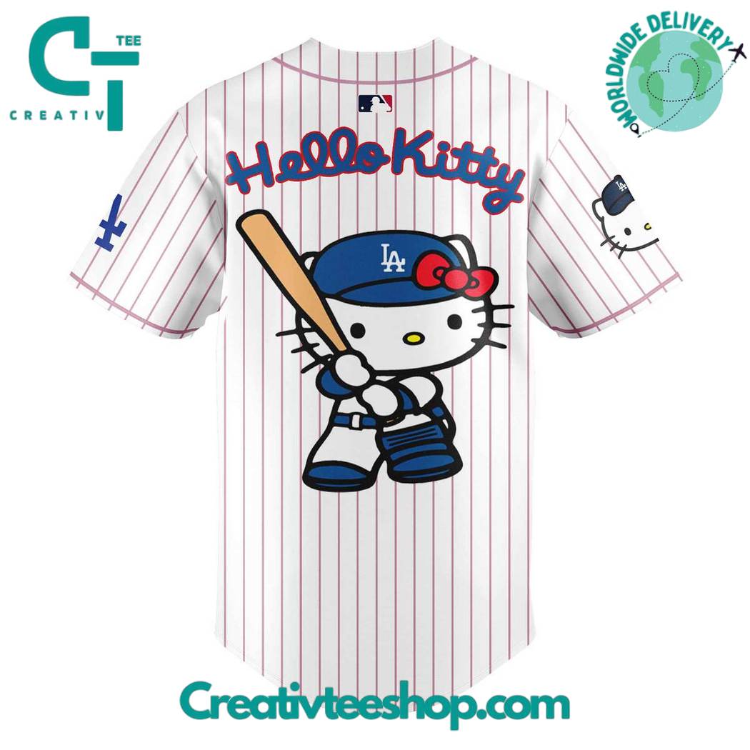 Los Angeles Dodgers X Hello Kitty Night Stripes Jersey - Image 3