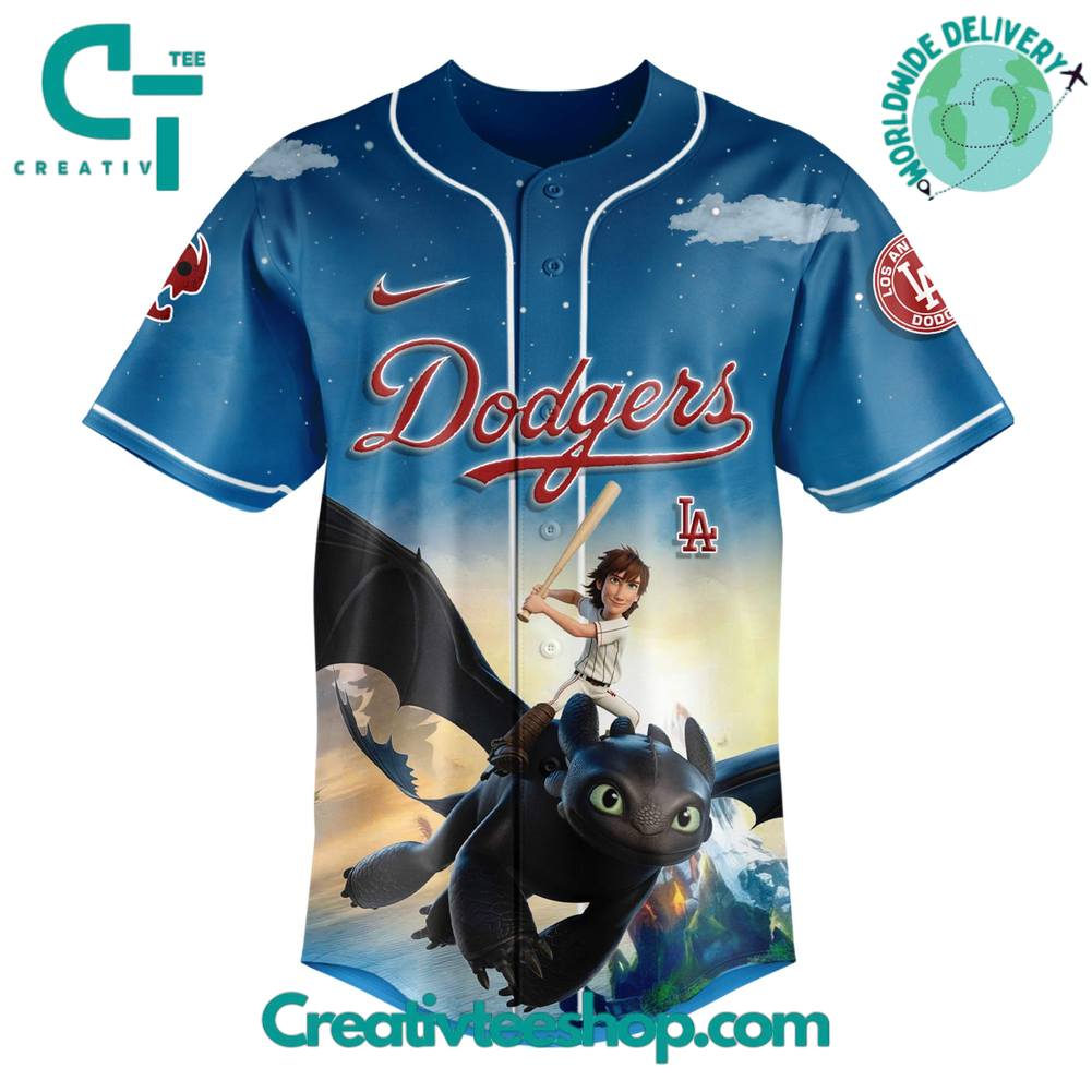 Los Angeles Dodgers X How To Train Your Dragon Limited Edition Baseball Jersey - Image 2