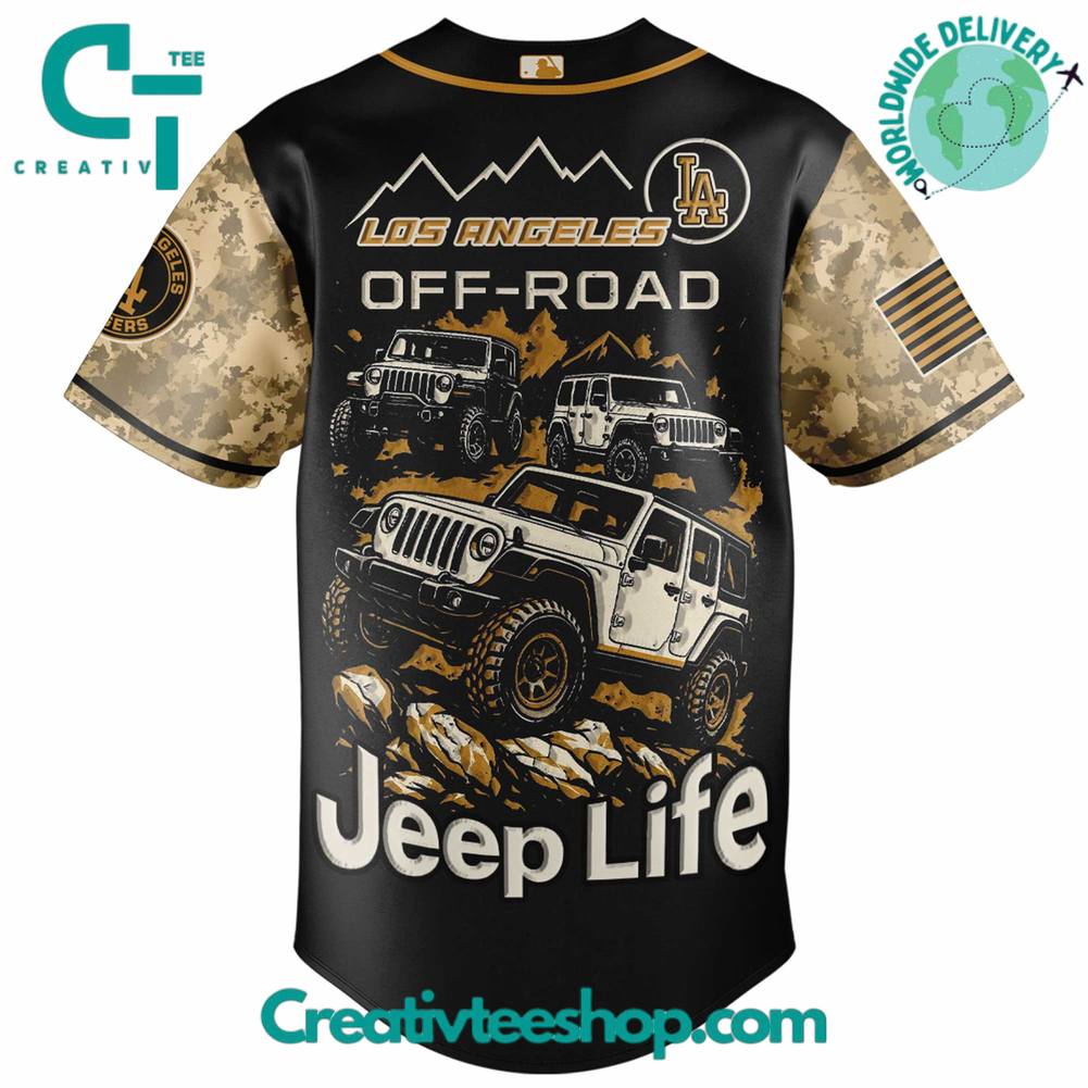 Los Angeles Dodgers X Jeep Life Limited Edition Baseball Jersey - Image 3