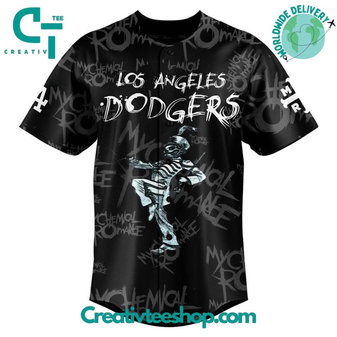 Los Angeles Dodgers X My Chemical Romance Concert Special Baseball Jesey - Image 2