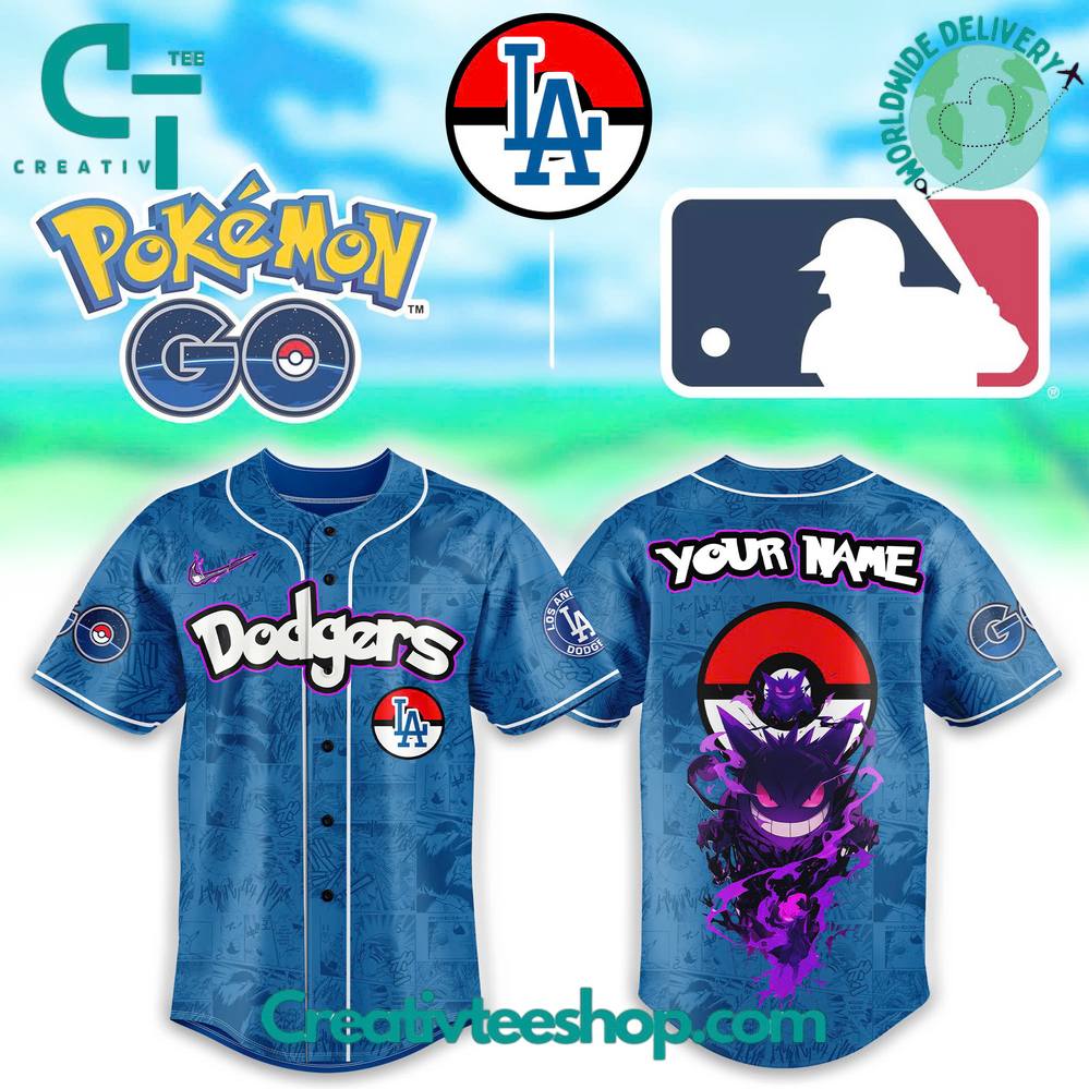 Los Angeles Dodgers X Pokemon Go All Characters Special Baseball Jersey - Image 3