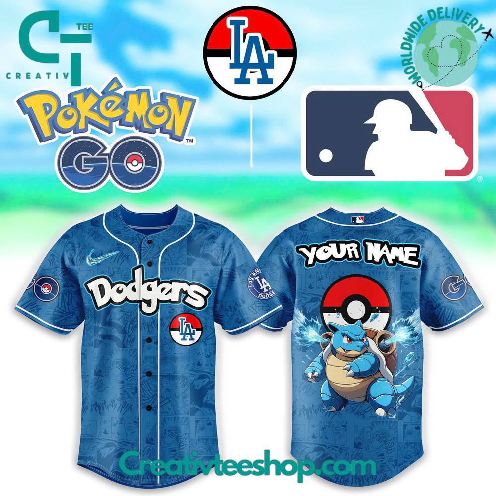 Los Angeles Dodgers X Pokemon Go All Characters Special Baseball Jersey - Image 4