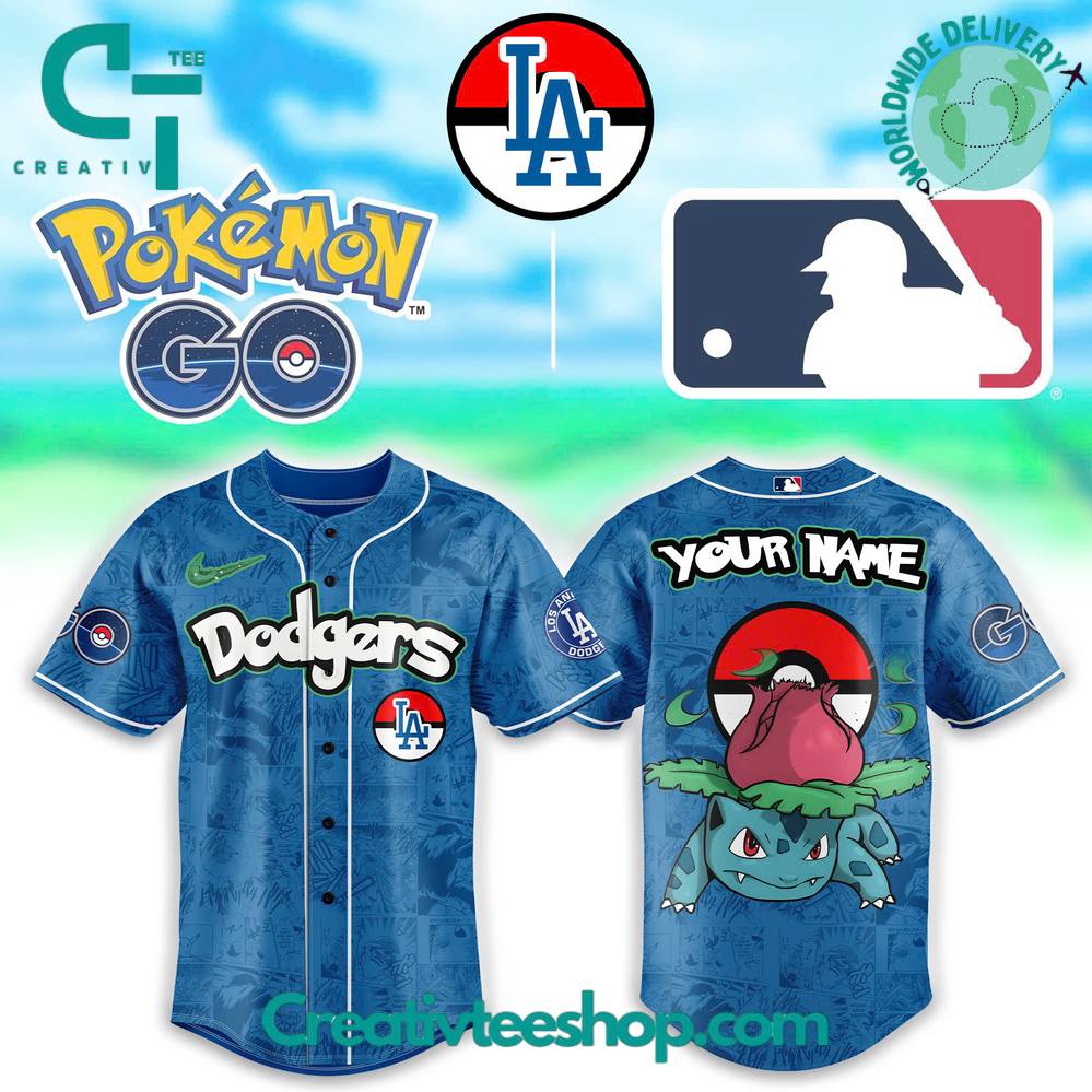 Los Angeles Dodgers X Pokemon Go All Characters Special Baseball Jersey - Image 5