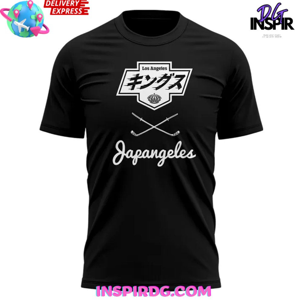 Los Angeles Kings X Japangeles Special Black T-Shirt - Image 2