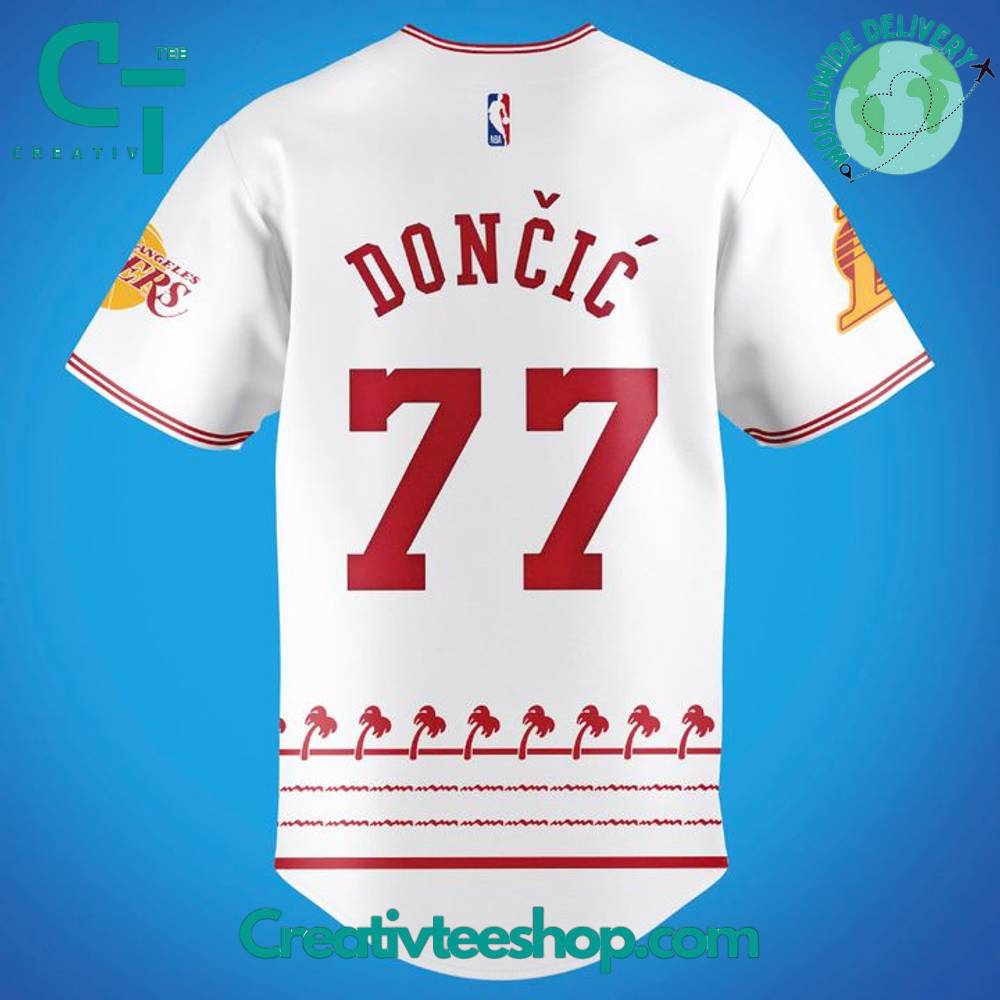 Los Angeles Lakers City Edition X In-N-Out Burger Special Baseball Jersey - Image 3