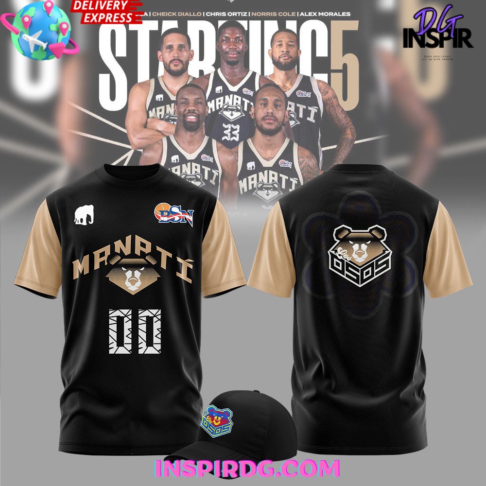 Los Osos De Manatí 2024 Black T-Shirt