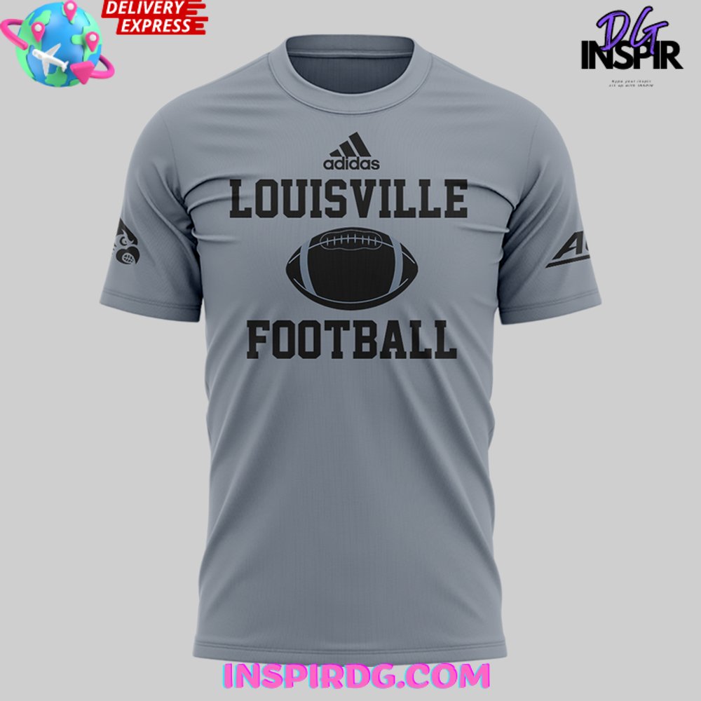 Louisville Cardinals Football 2024 Grey T-Shirt - Image 2