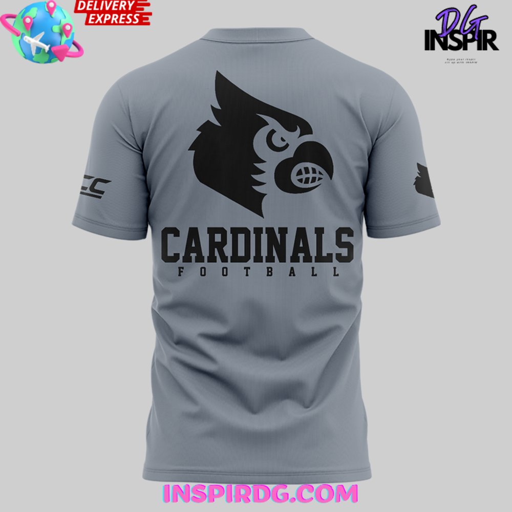 Louisville Cardinals Football 2024 Grey T-Shirt - Image 3