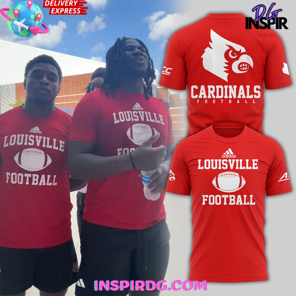 Louisville Cardinals Football 2024 Red T-Shirt