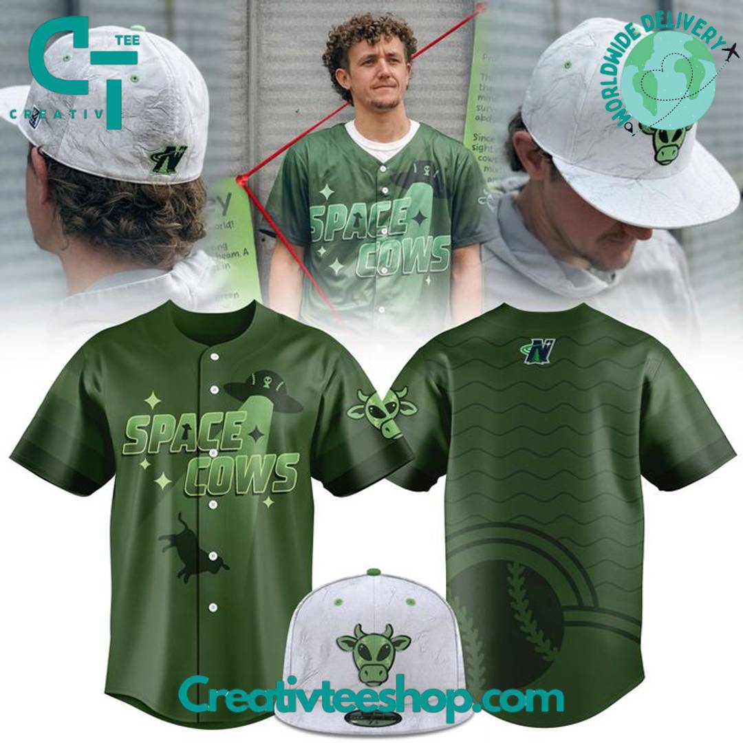 Madison Mallards Space Cows Special Green Baseball Jersey - Image 2