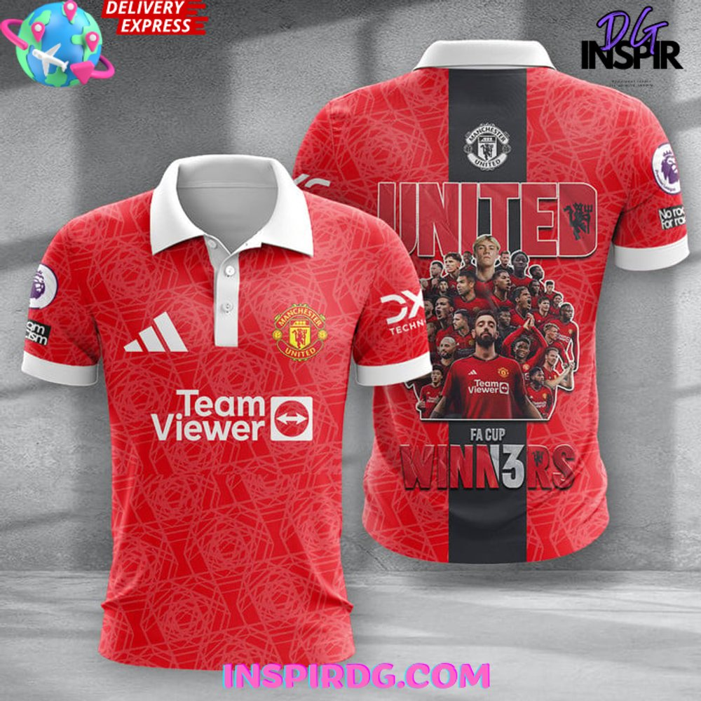 Manchester United Fa Cup 3 Winners Set T-Shirt Hoodie Tank Polo
