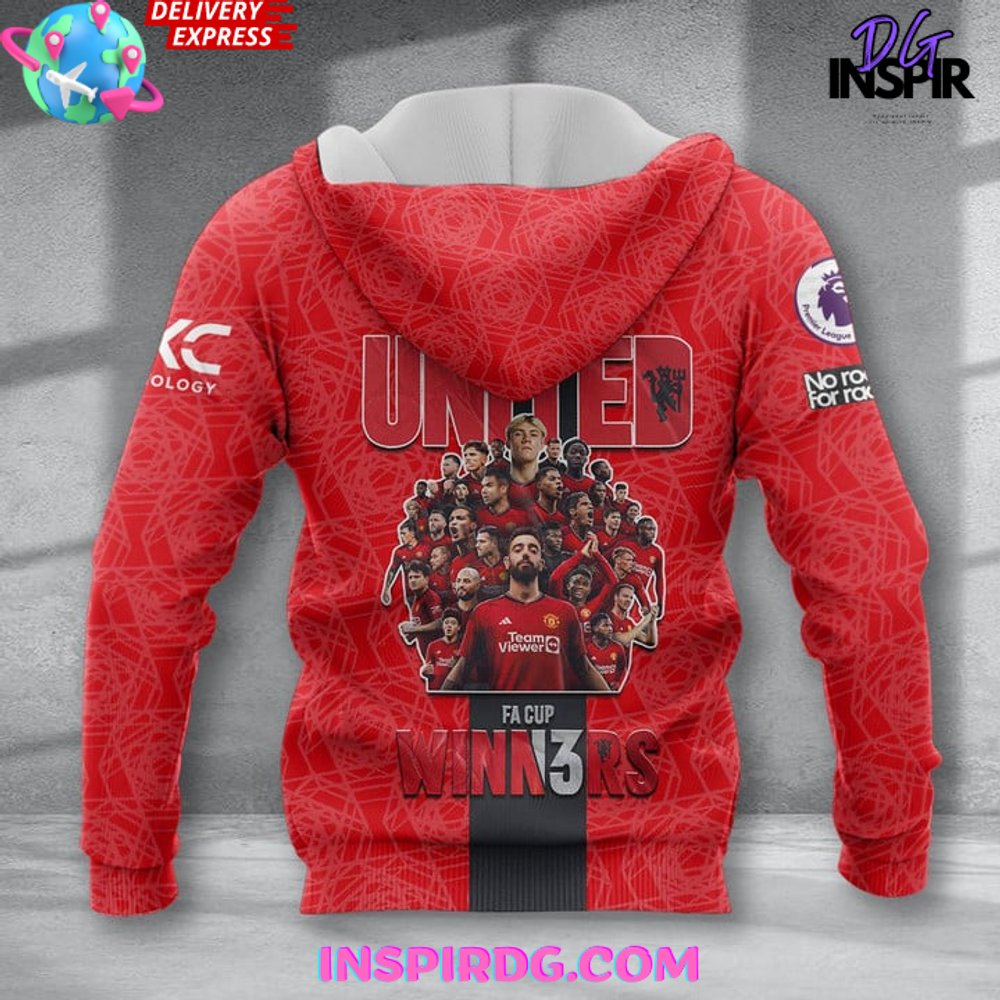 Manchester United Fa Cup 3 Winners Set T-Shirt Hoodie Tank Polo - Image 6