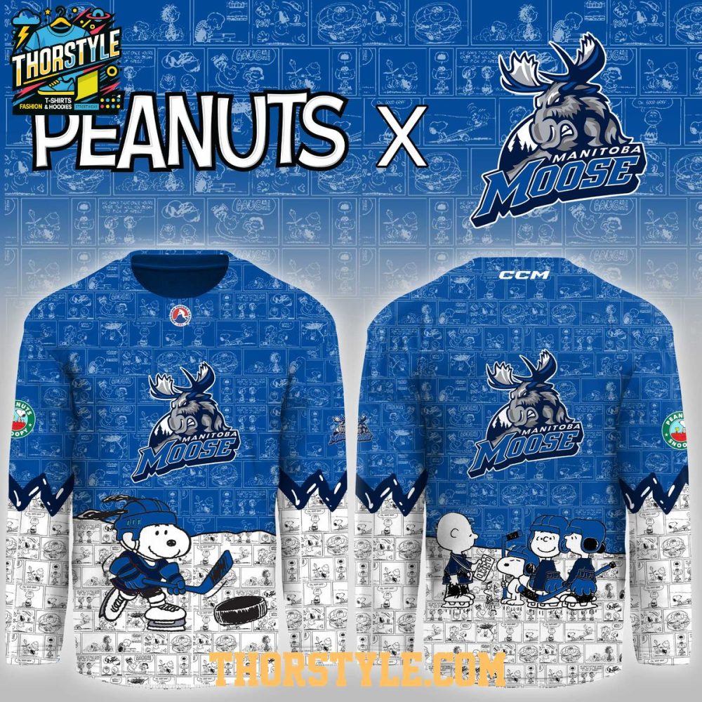 Manitoba Moose Peanuts Night 2026 Snoopy Game Personalized Hockey Jersey - Image 2
