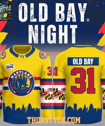 Maryland Black Bears Old Bay Night 2026 Personalized Hockey Jersey