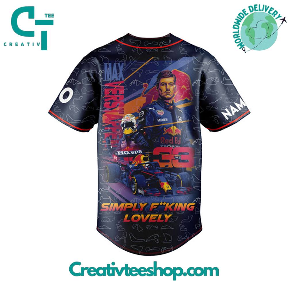 Max Verstappen Red Bull Racing Personalized 2025 Baseball Jersey - Image 3
