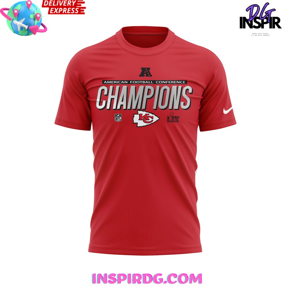 Men'S Nike Kansas City Chiefs 2024 Afc Champions Locker Room Trophy Special T-Shirt - Image 2
