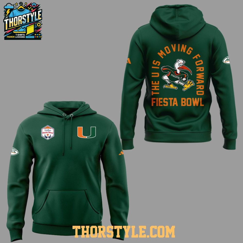 Miami Hurricanes Fiesta Bowl Champs 2026 The U Is Moving Forward Hoodie - Image 2