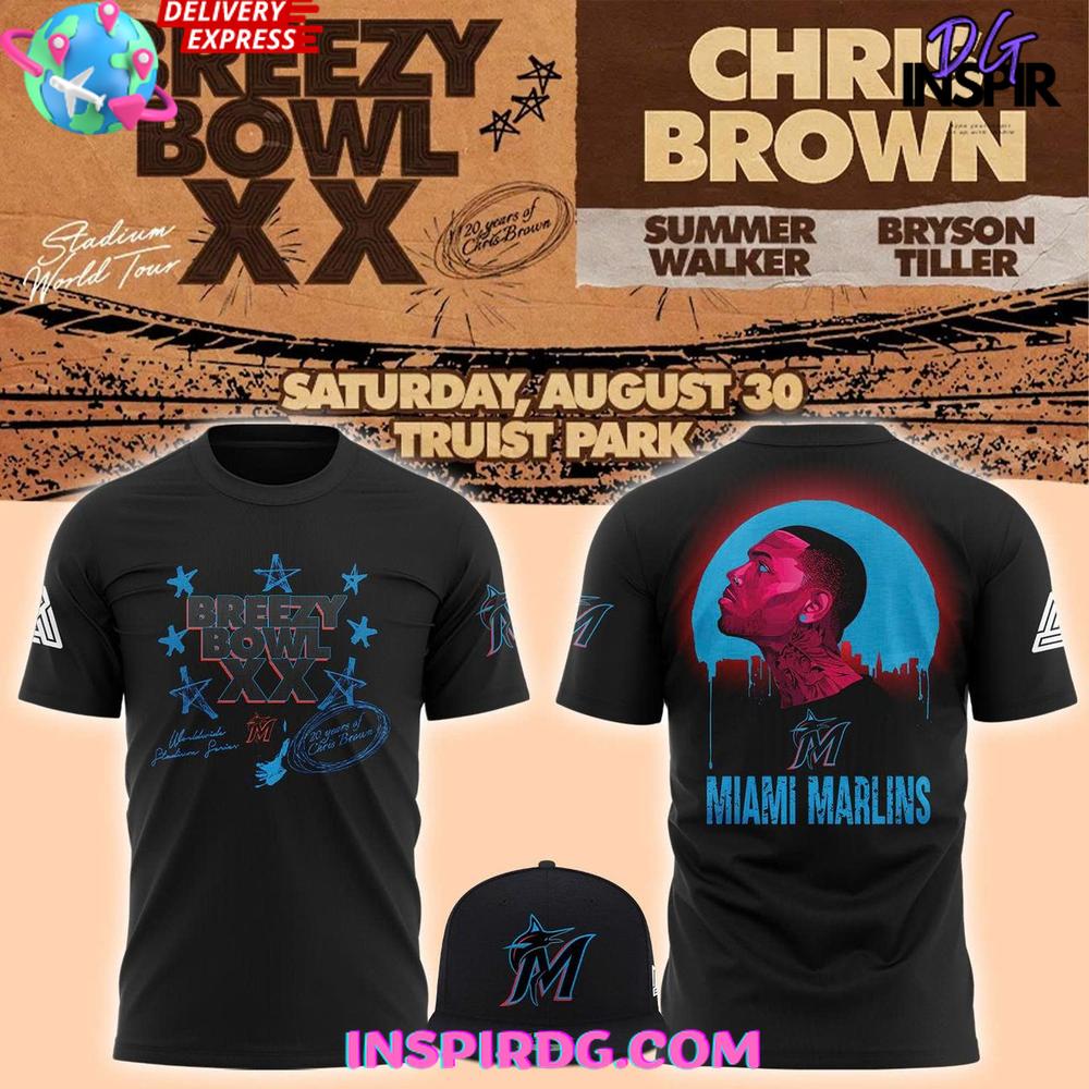 Miami Marlins 2025 Breezy Bowl Xx Concert T-Shirt