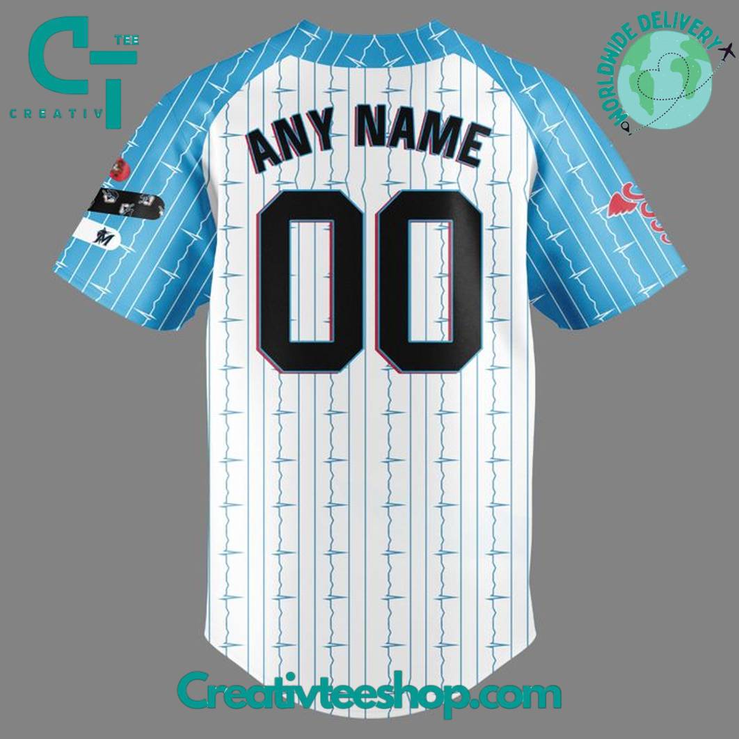 Miami Marlins X 2025 Nurse Appreciation Night Baseball Jersey - Image 3
