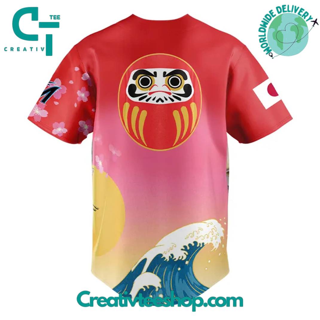 Miami Marlins X Japanese Heritage Special Baseball Jersey - Image 3
