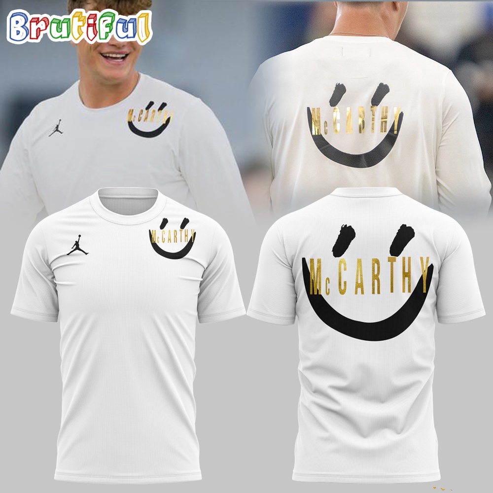 Michigan Wolverine J.J. Mccarthy Pro Day 2024 Football T Shirt