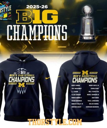 Michigan Wolverines Basketball 2026 Big Ten Regular Season Hoodie Shirts